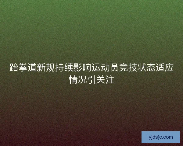 跆拳道新规持续影响运动员竞技状态适应情况引关注