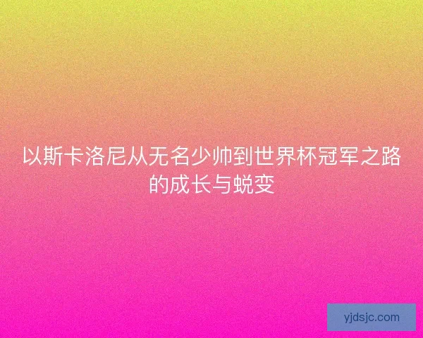 以斯卡洛尼从无名少帅到世界杯冠军之路的成长与蜕变